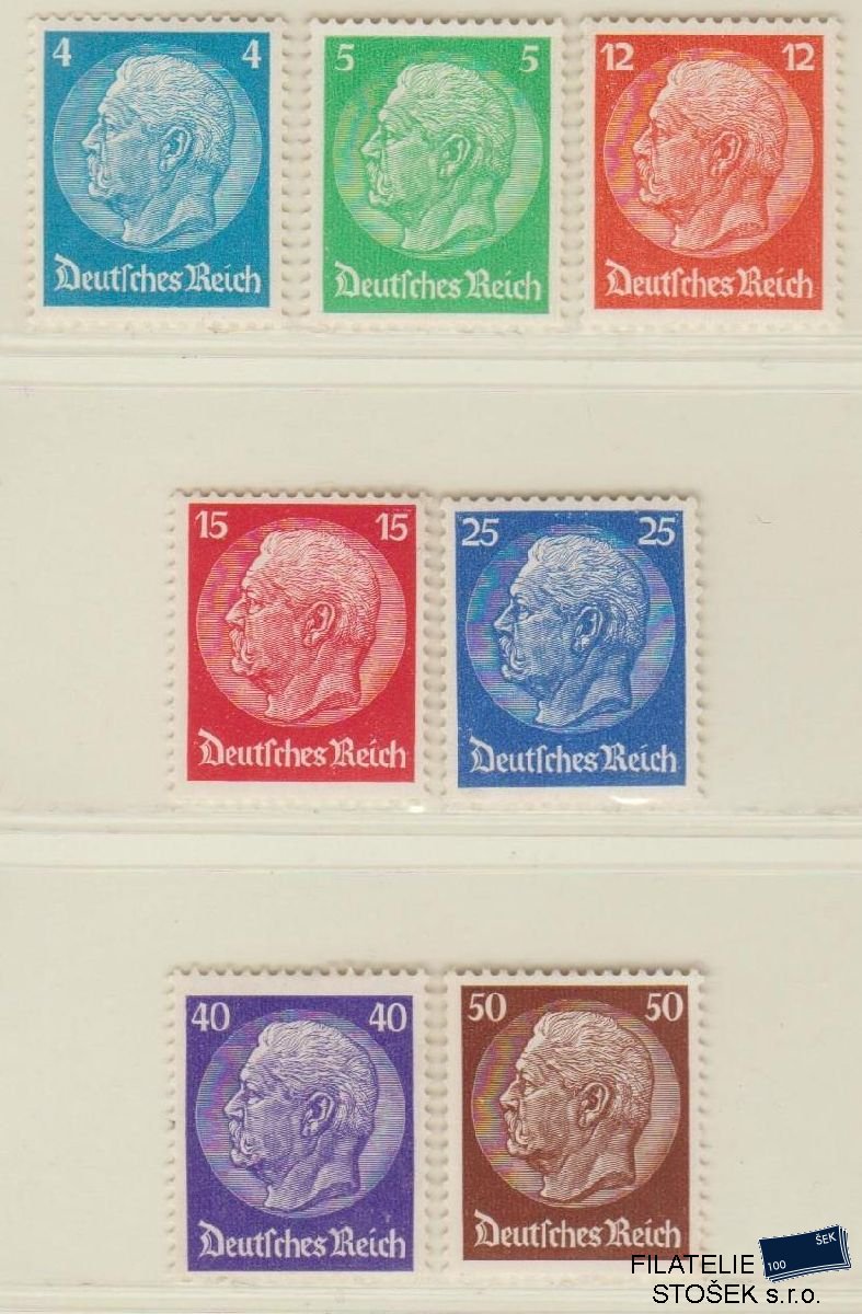Deutsches Reich známky Mi 467-73 - Nový lep