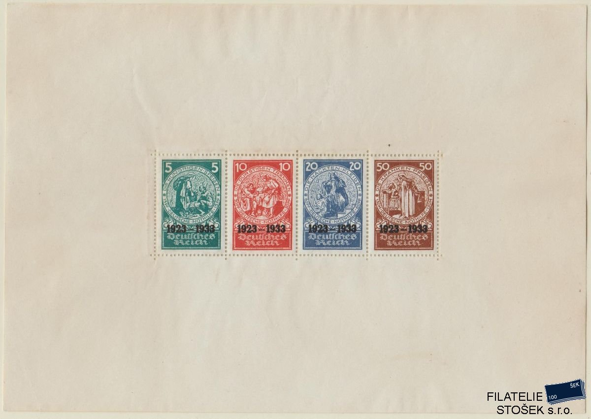 Deutsches Reich známky Mi Blok 2 - Nažloutlý papír