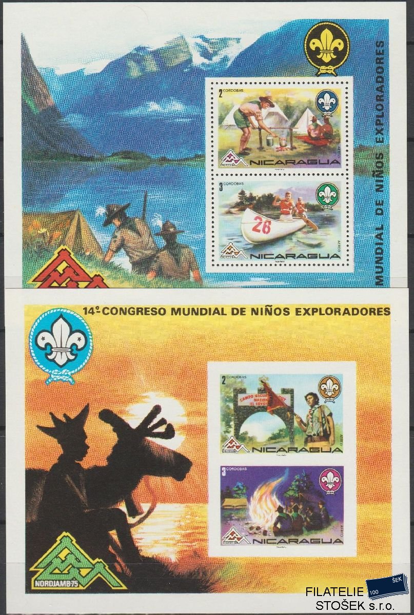 Nicaragua známky Mi Blok 86-87
