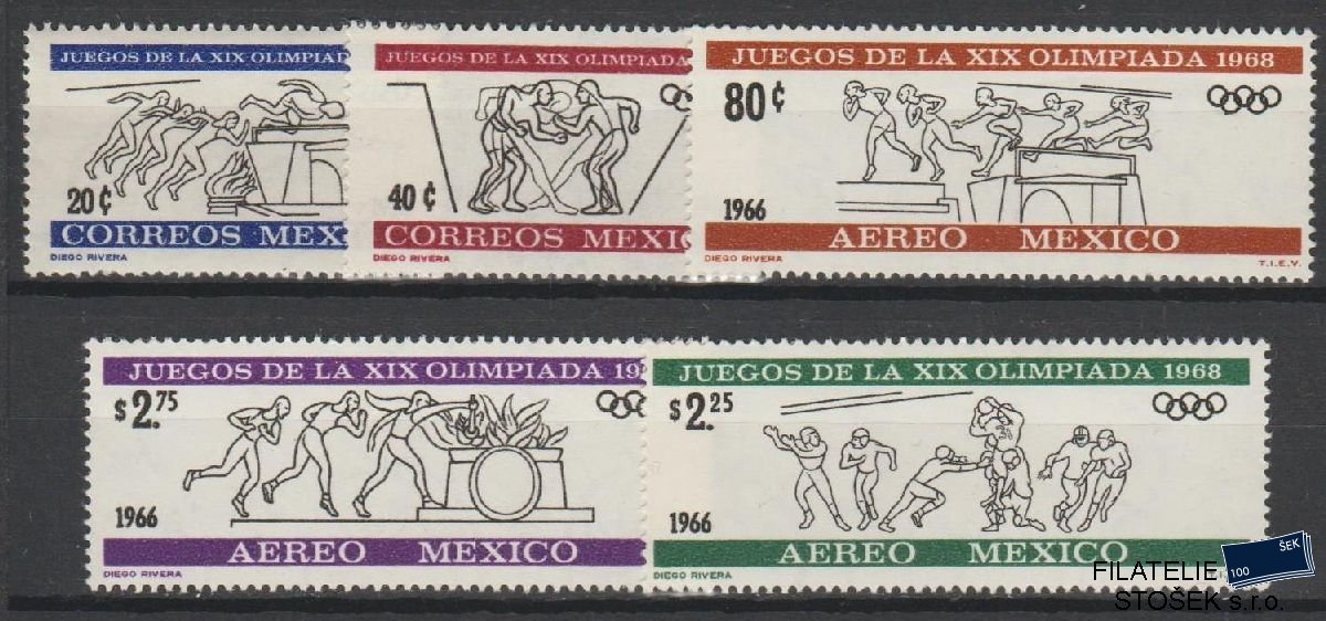 Mexiko známky Mi 1214-18