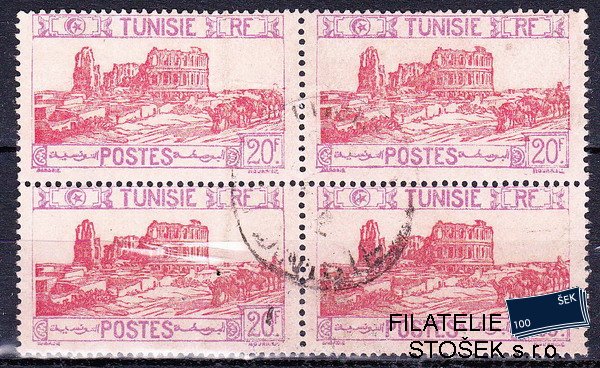 Tunisie známky Yv 145 Čtyřblok
