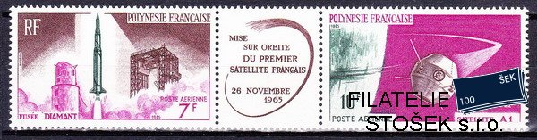 Polynesie známky 1966 Satelite