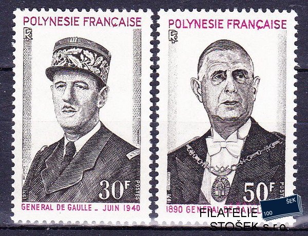 Polynesie známky 1970-1 de Gaulle