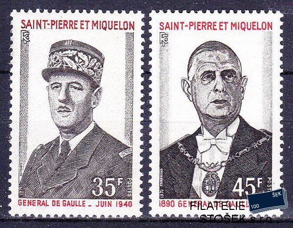 S.P.M. známky 1970-1 de Gaulle