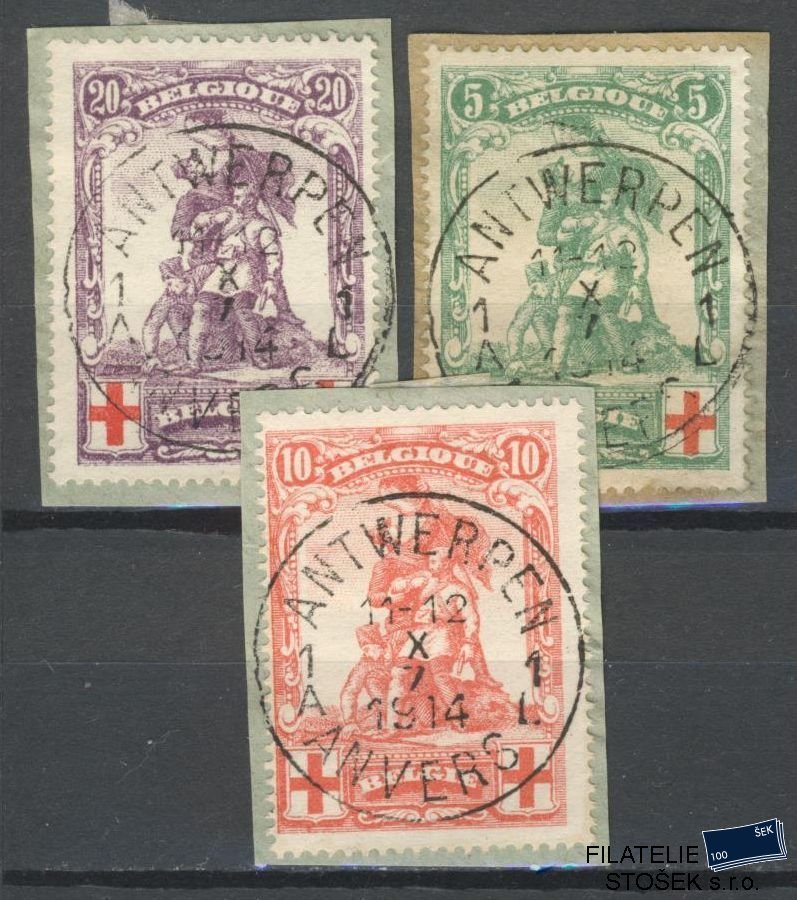 Belgie známky Mi 104-106
