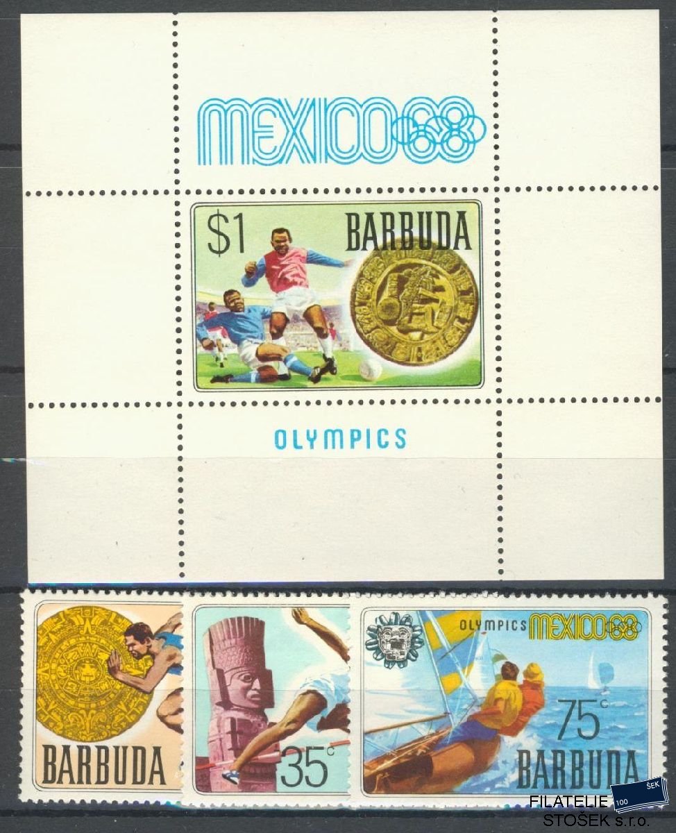 Barbuda známky Mi 28-31 + Bl 1