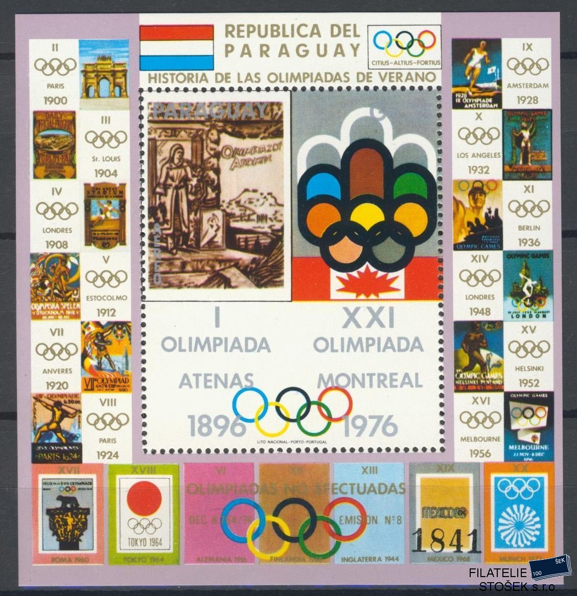 Paraguay známky Mi Blok 296