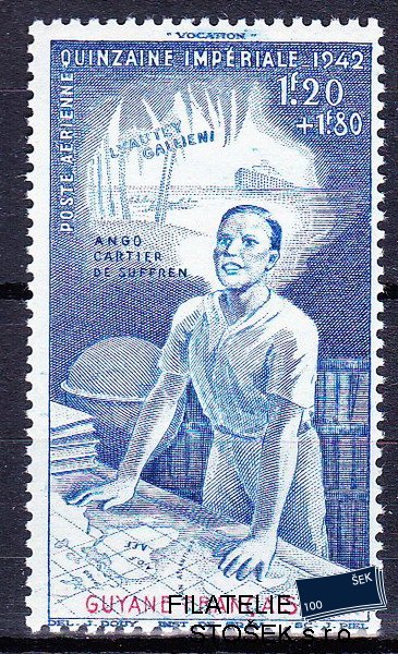 Guyane známky 1942 P.E.I.Q.I.
