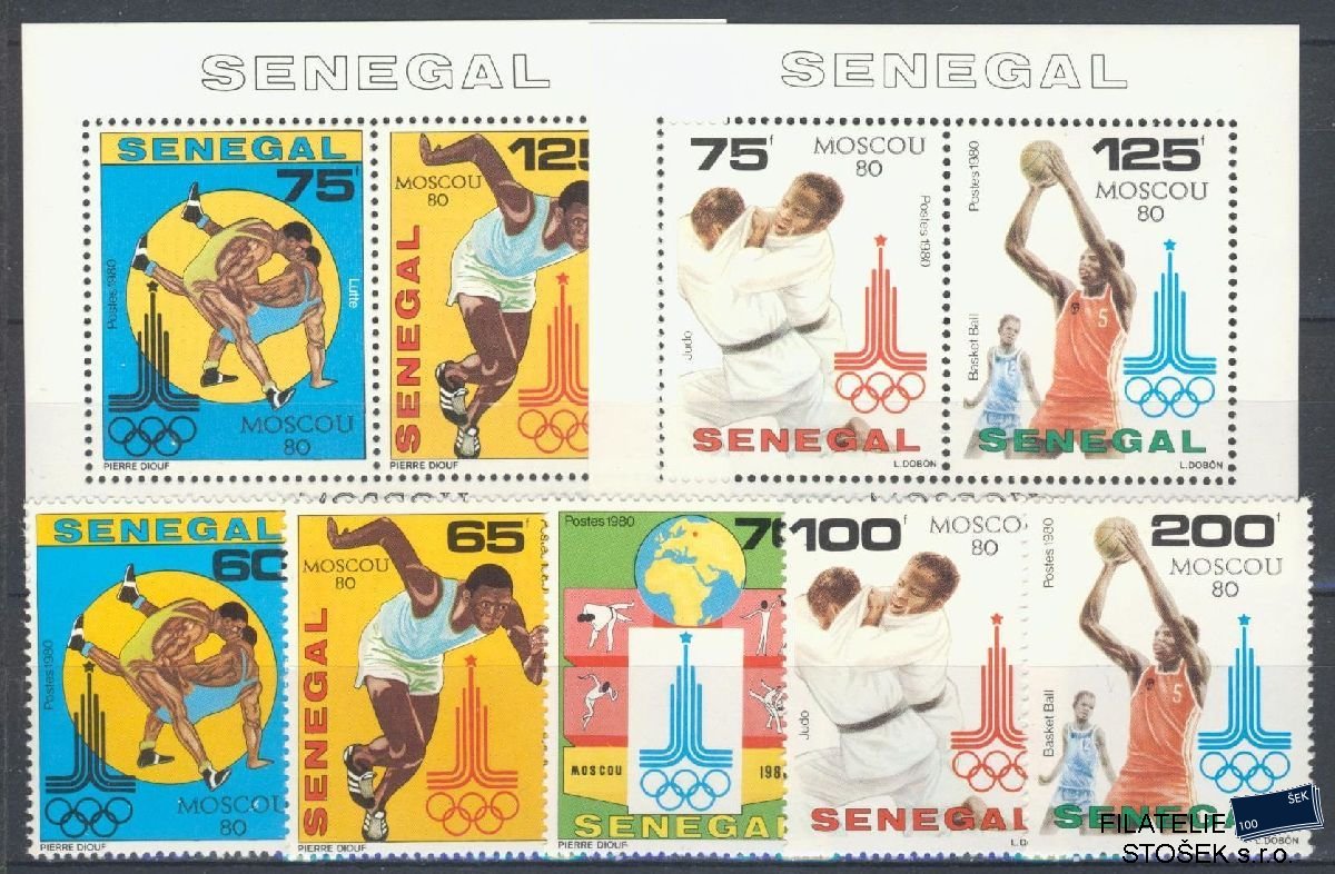 Senegal známky Mi 731-5 + Bl 38-39
