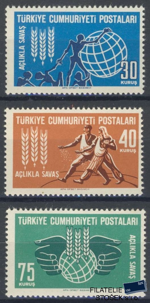 Turecko známky Mi 1858-60