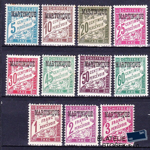Martinique známky Yv TT 01-11
