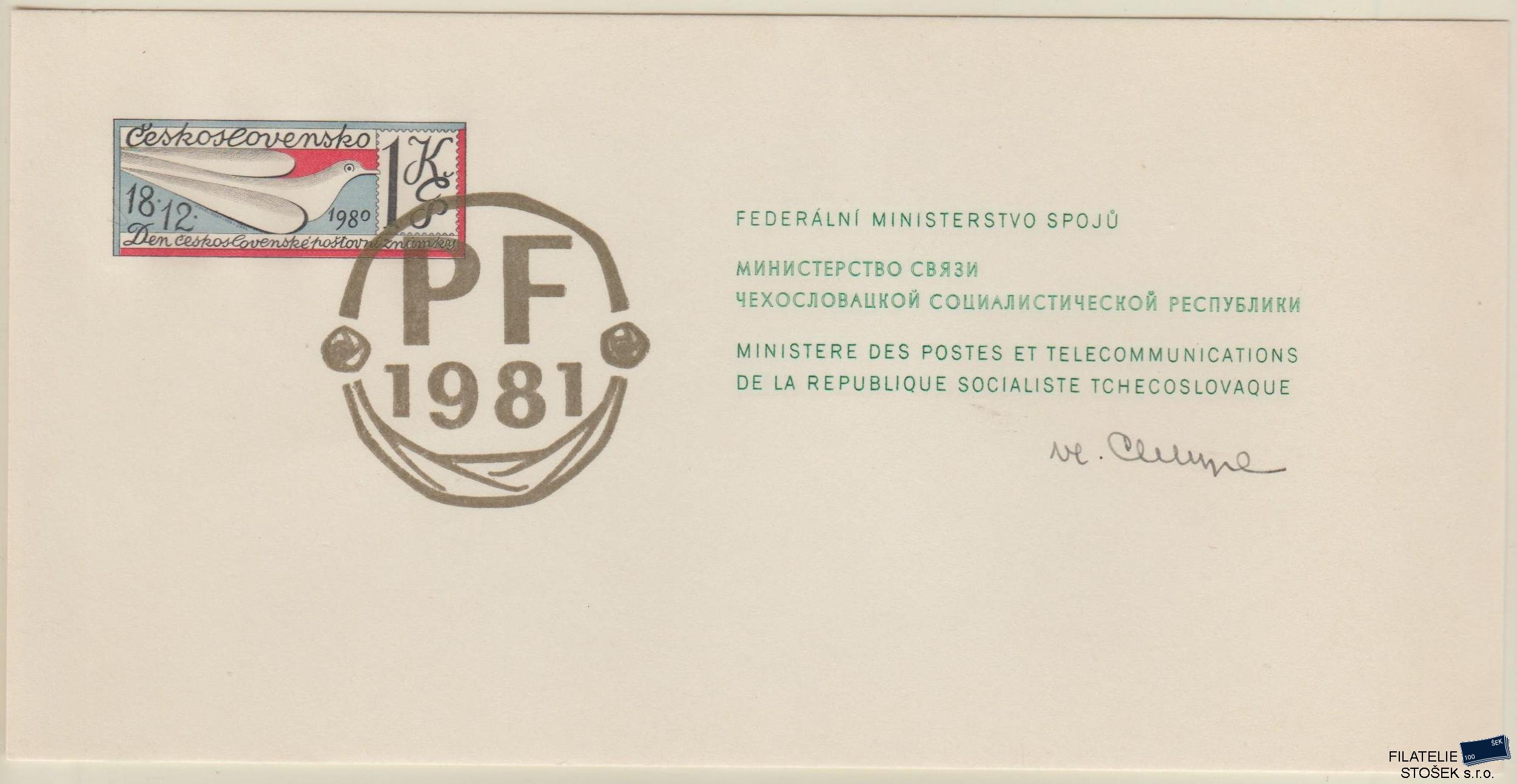 ČSSR výsadní tisky VT 10 - Podpis