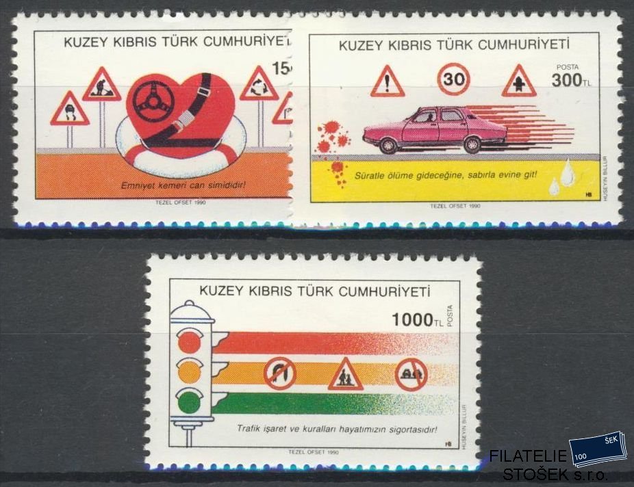 Turecký Kypr známky Mi 286-88