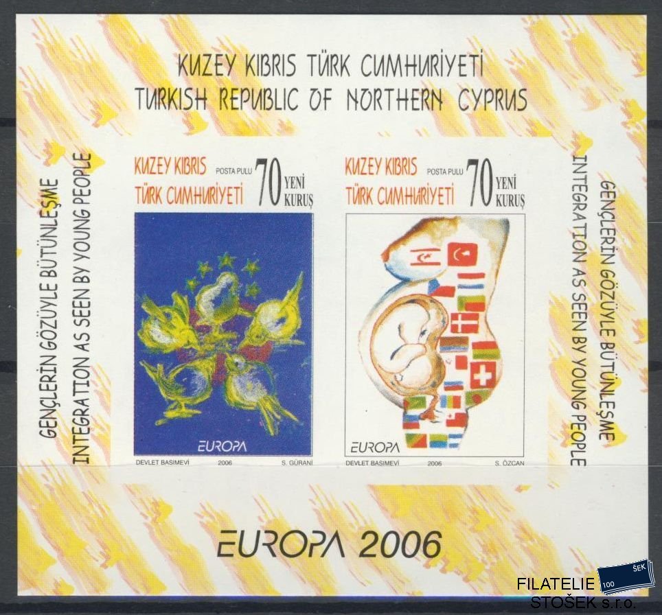 Turecký Kypr známky Mi Blok 25B