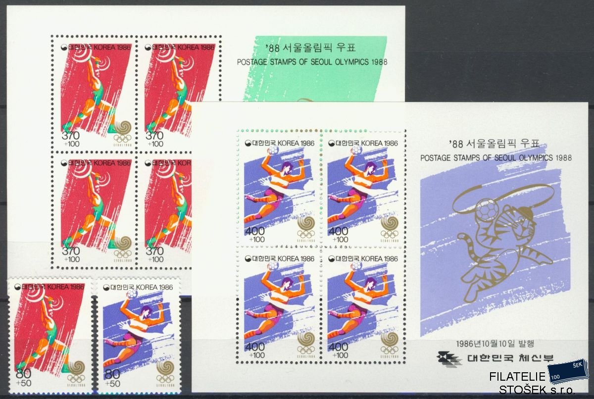Korea Jižní známky Mi 1477-8+Bl.522-3