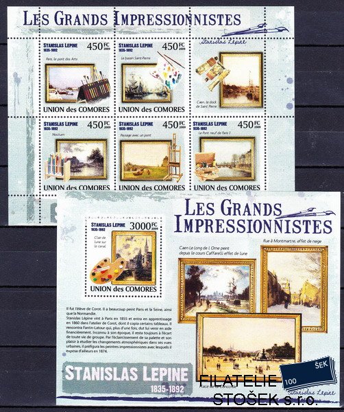 Comores známky Mi 2550-4+Bl.548 Stanislas Lepin