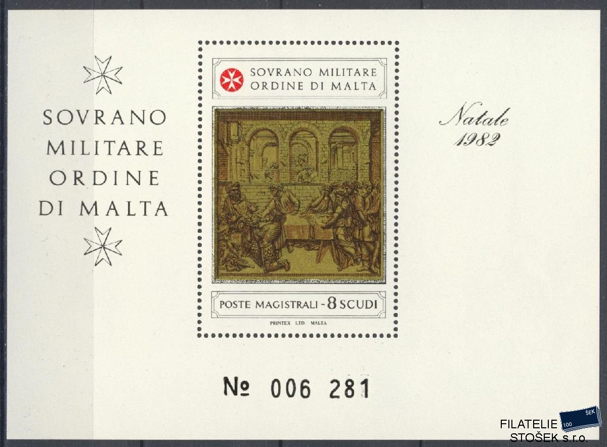 Řád Maltézských rytířů známky Sassone Blok 16