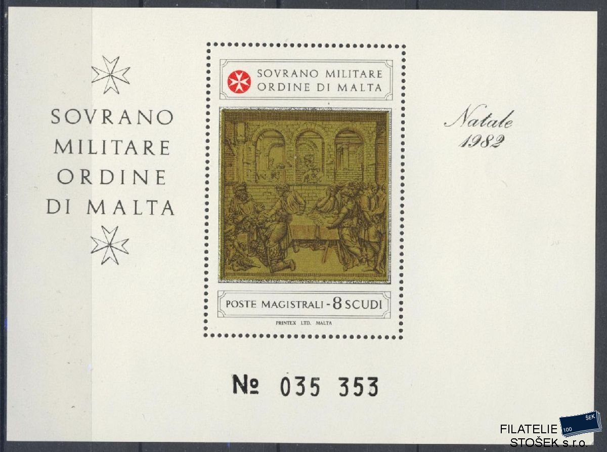 Řád Maltézských rytířů známky Sassone Blok 16