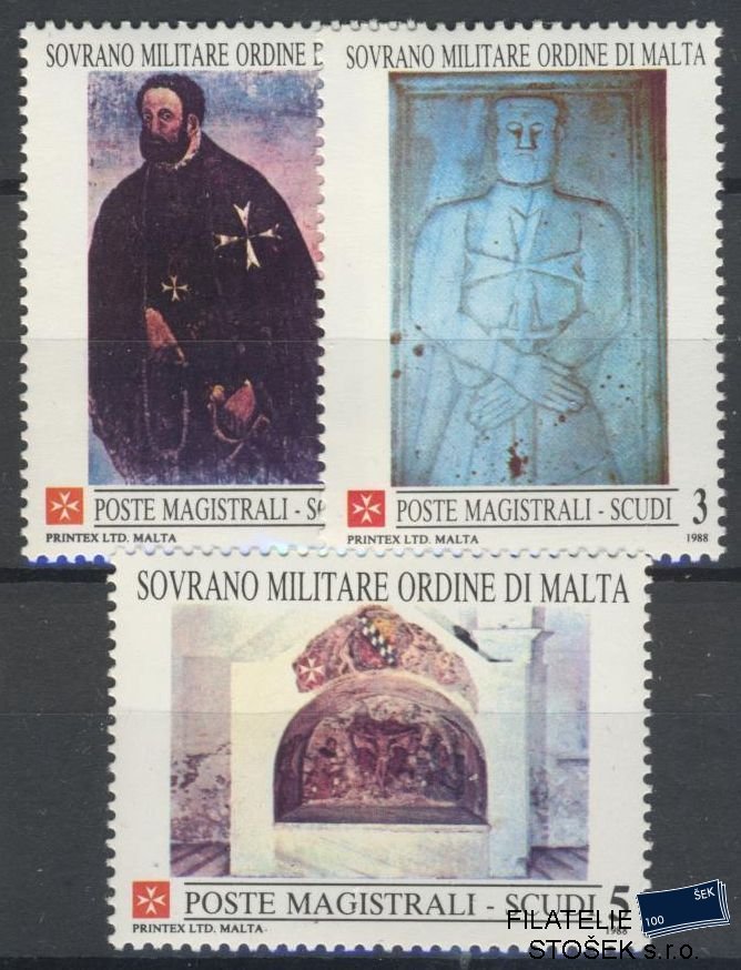 Řád Maltézských rytířů známky Sassone 288-90
