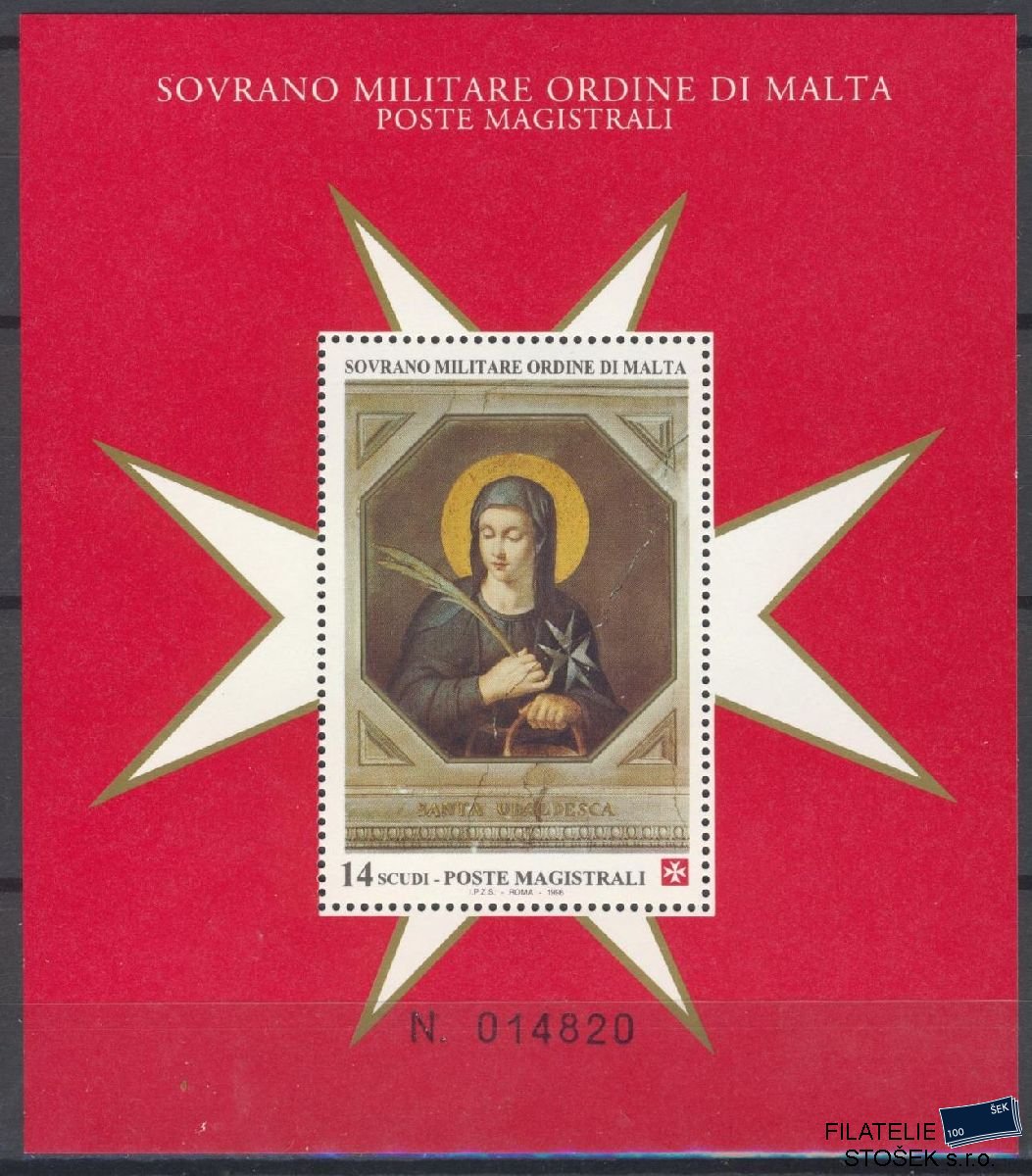 Řád Maltézských rytířů známky Sassone Blok 47