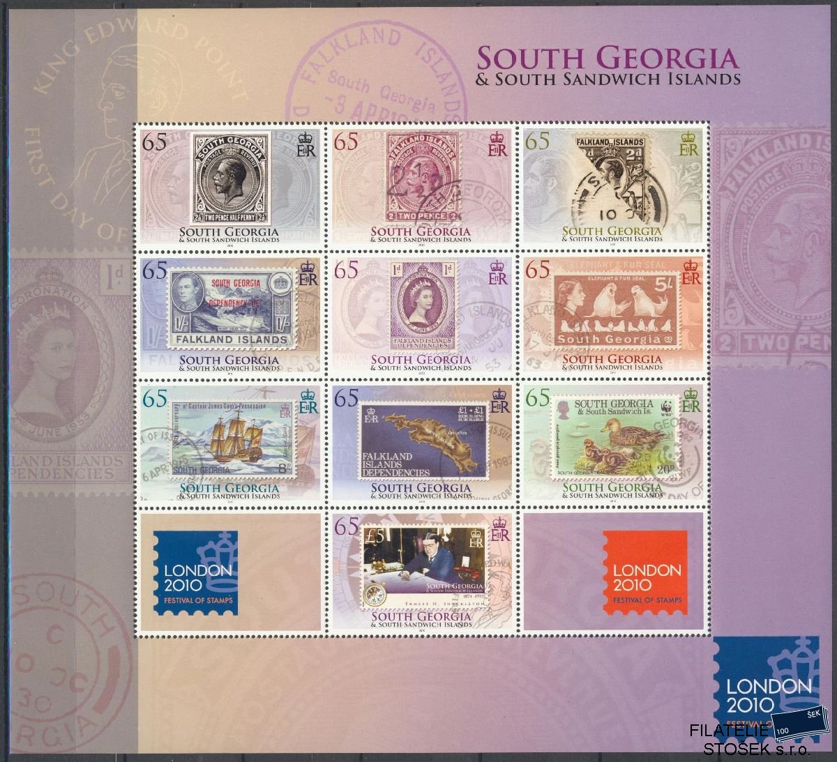 South Georgia známky Mi 493-502