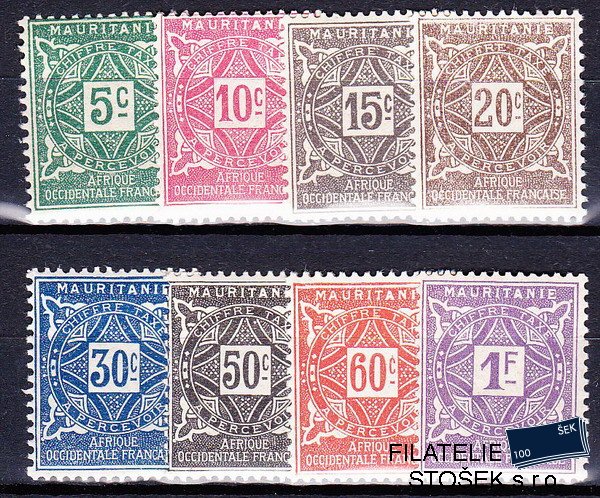 Mauritanie známky Yv TT 17-24