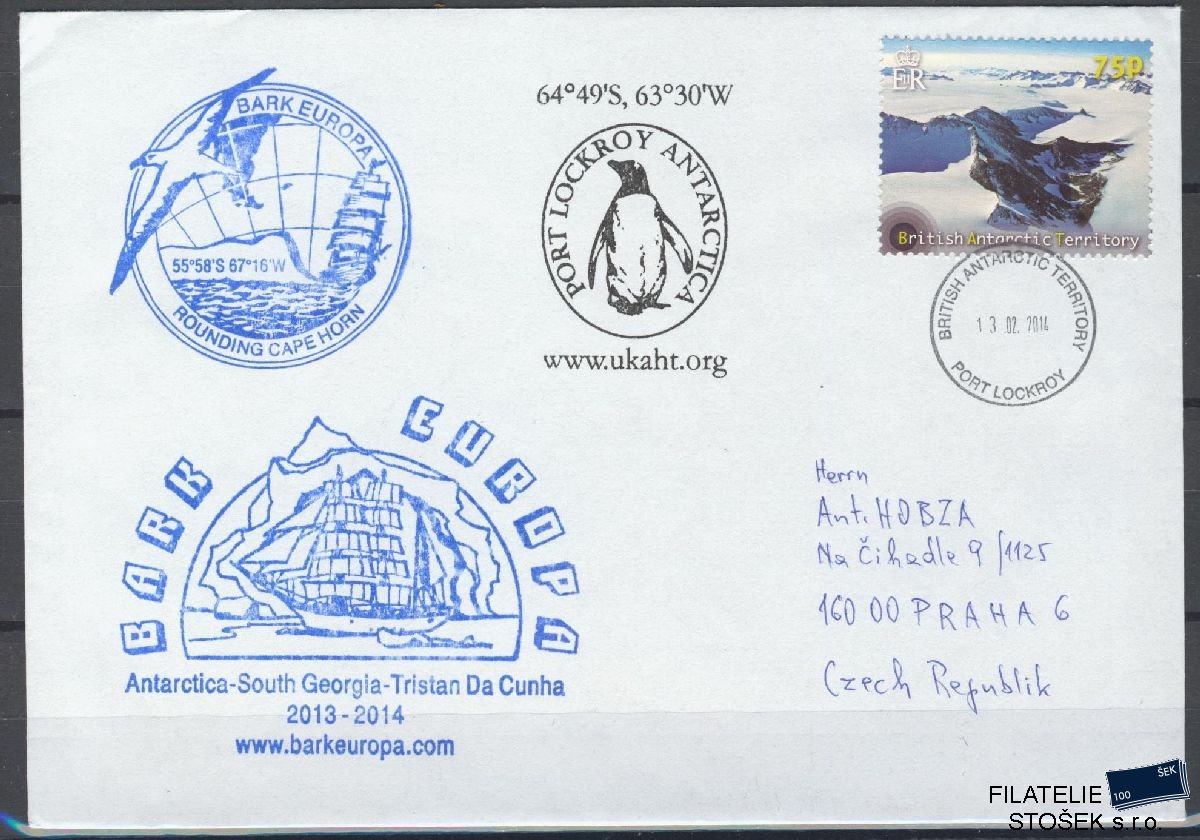 Britská Antarktida známky Mi 610 Celistvost