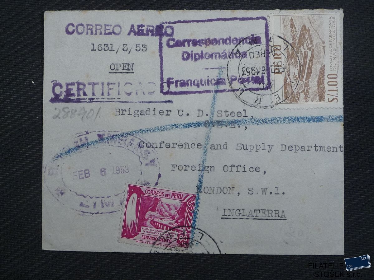 Peru celistvosti - Diplomatická pošta - Peru - London
