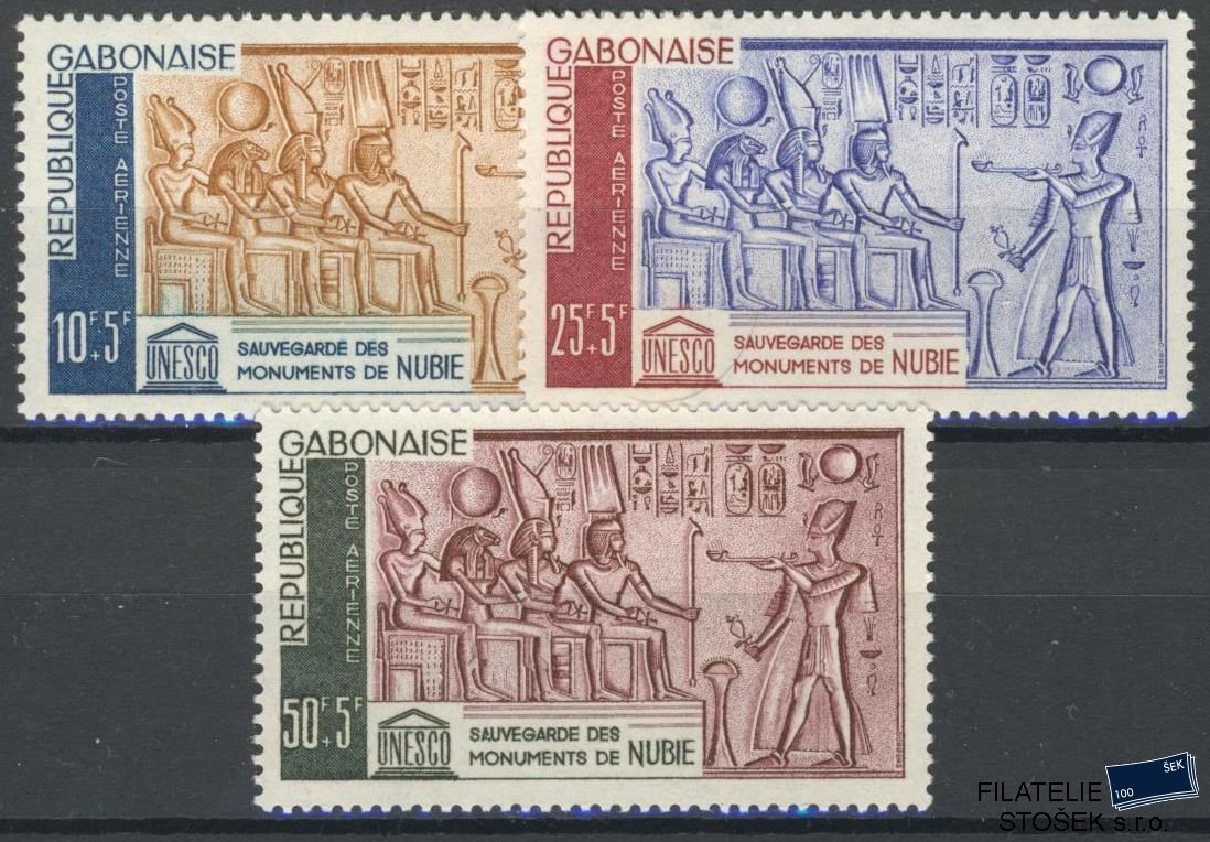 Gabon známky Mi 193-95