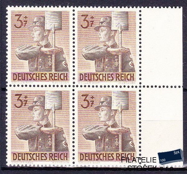 Dt. Reich známky Mi 850 Čtyřblok DV