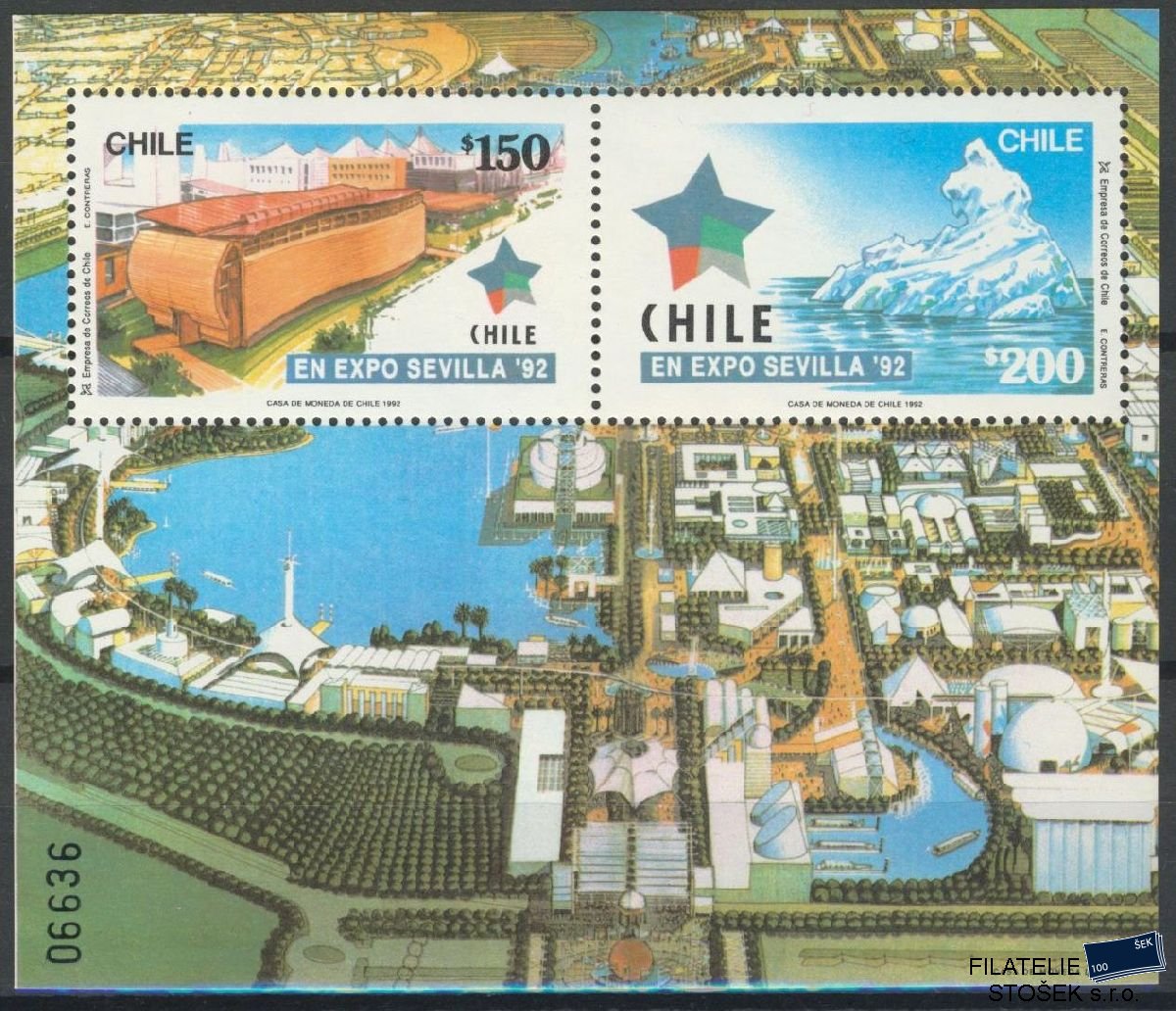 Chile známky Mi Blok 22