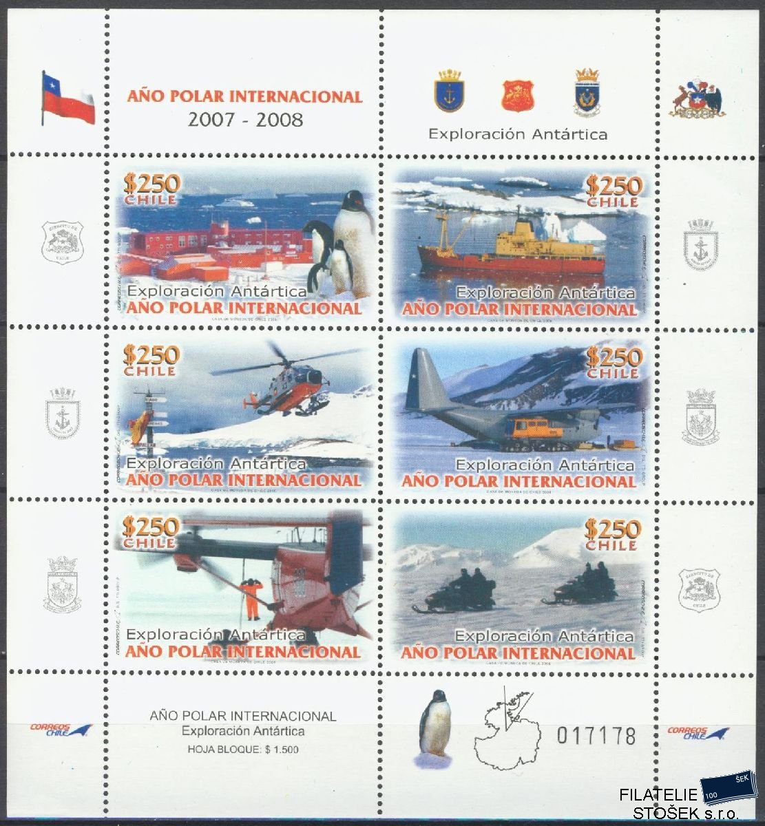 Chile známky Mi 2238-43