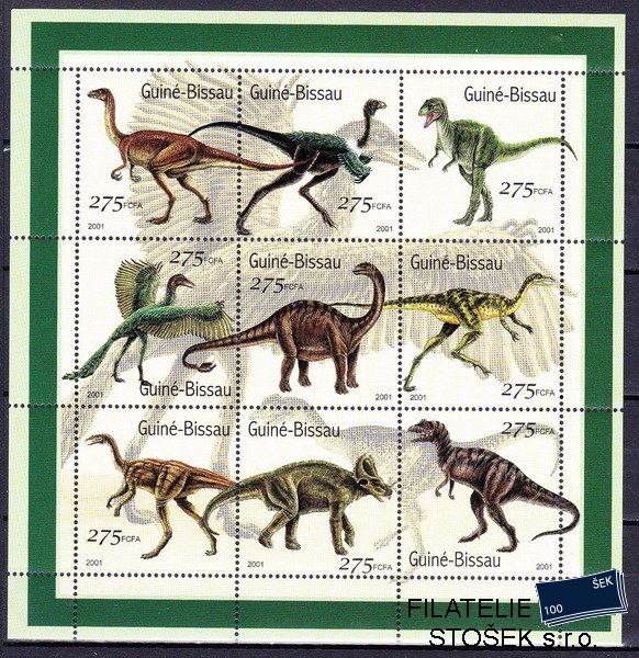 Guinea Bissau známky Mi 1554-62 Prehistorická fauna