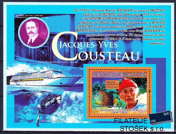 Guinea známky Mi 5189 - Bl.1443 Yves Coustea