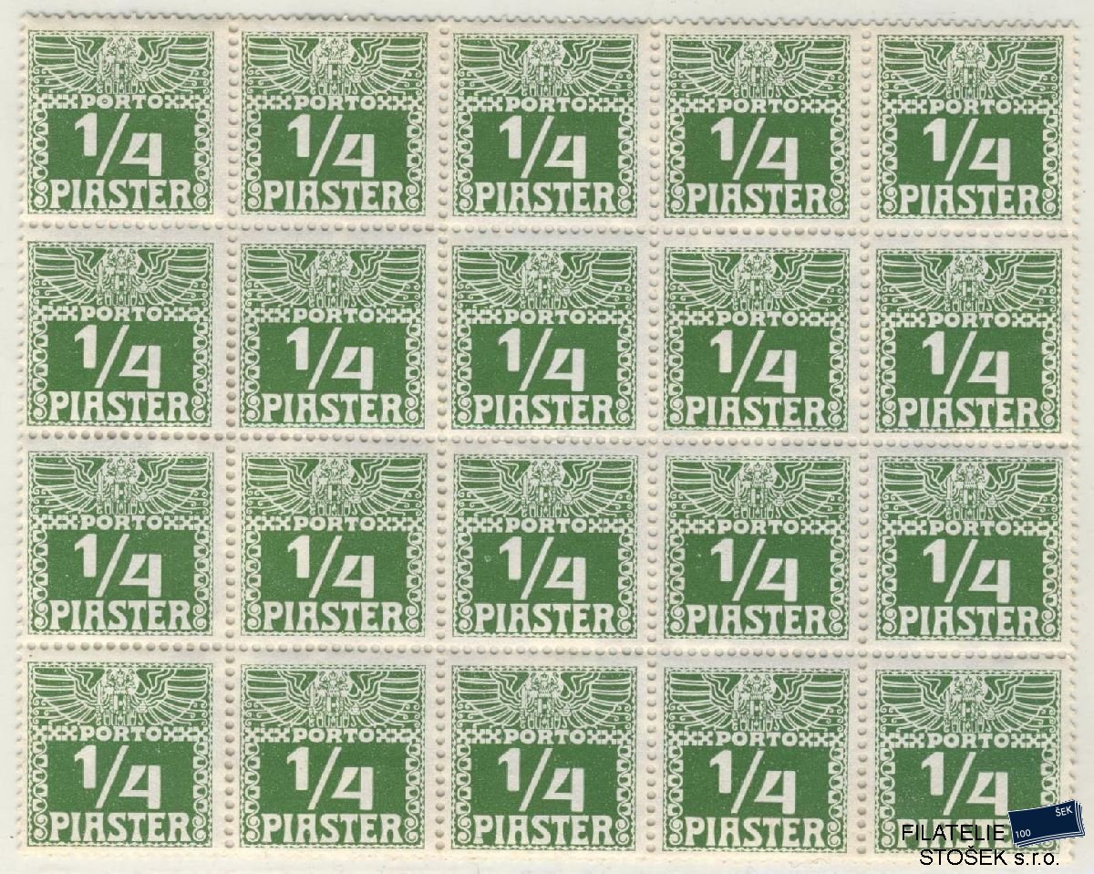 Rakousko známky Lombardsko Mi P 6 20 Blok