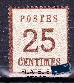 Nordd. Postbezirk-Elsasko-Lotrinsko známky Mi P 07 II