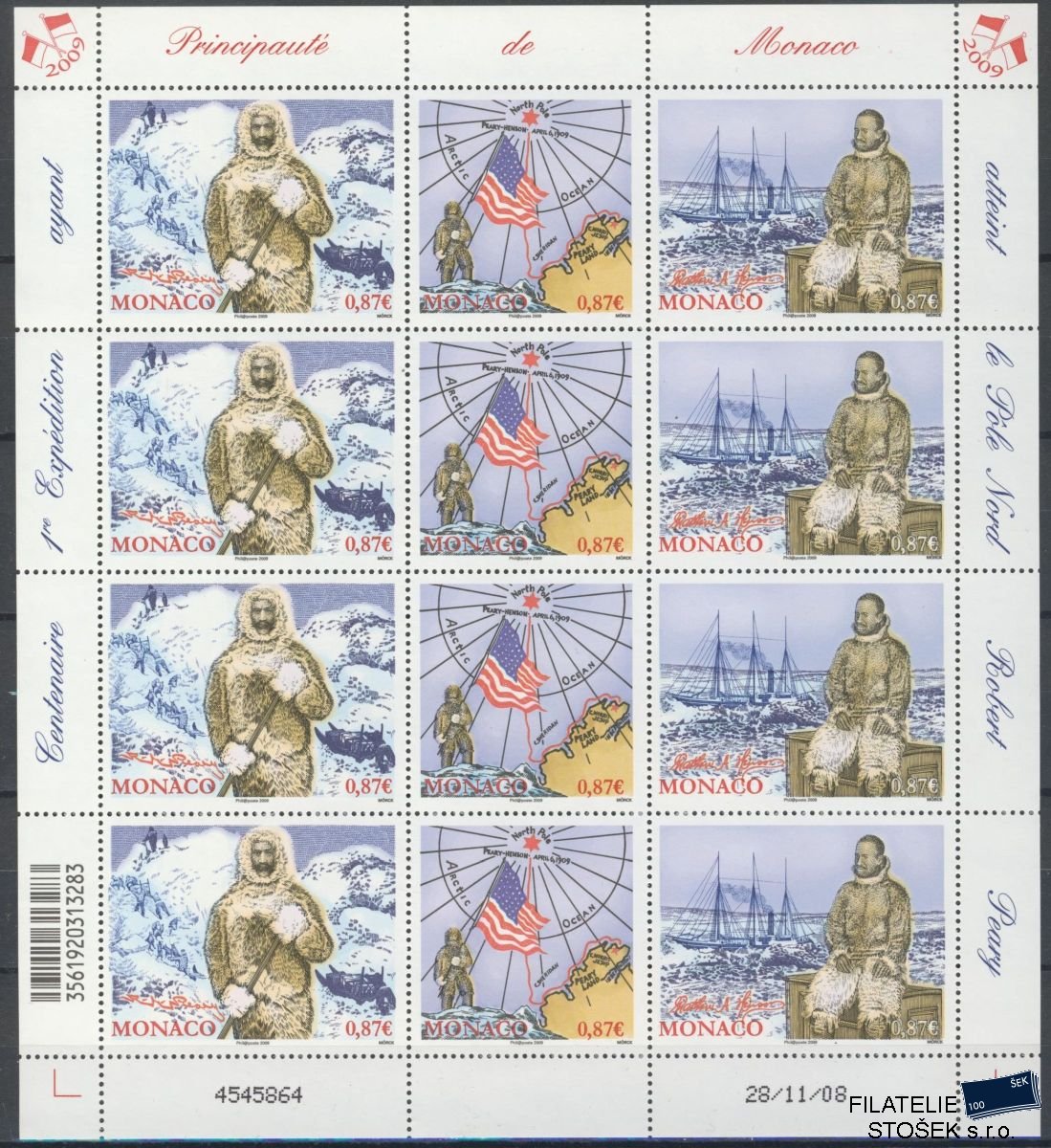 Monako známky Mi 2913-5 Klb.