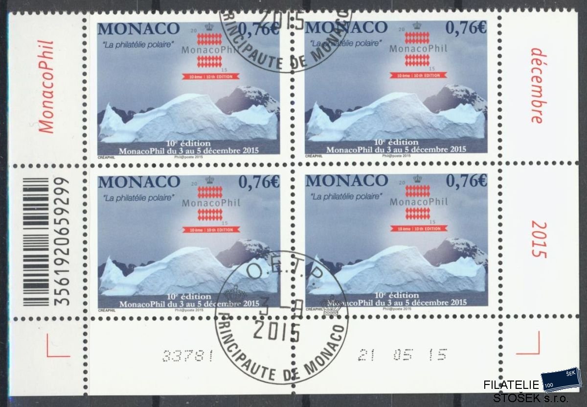 Monako známky Mi 3254 Čtyřblok