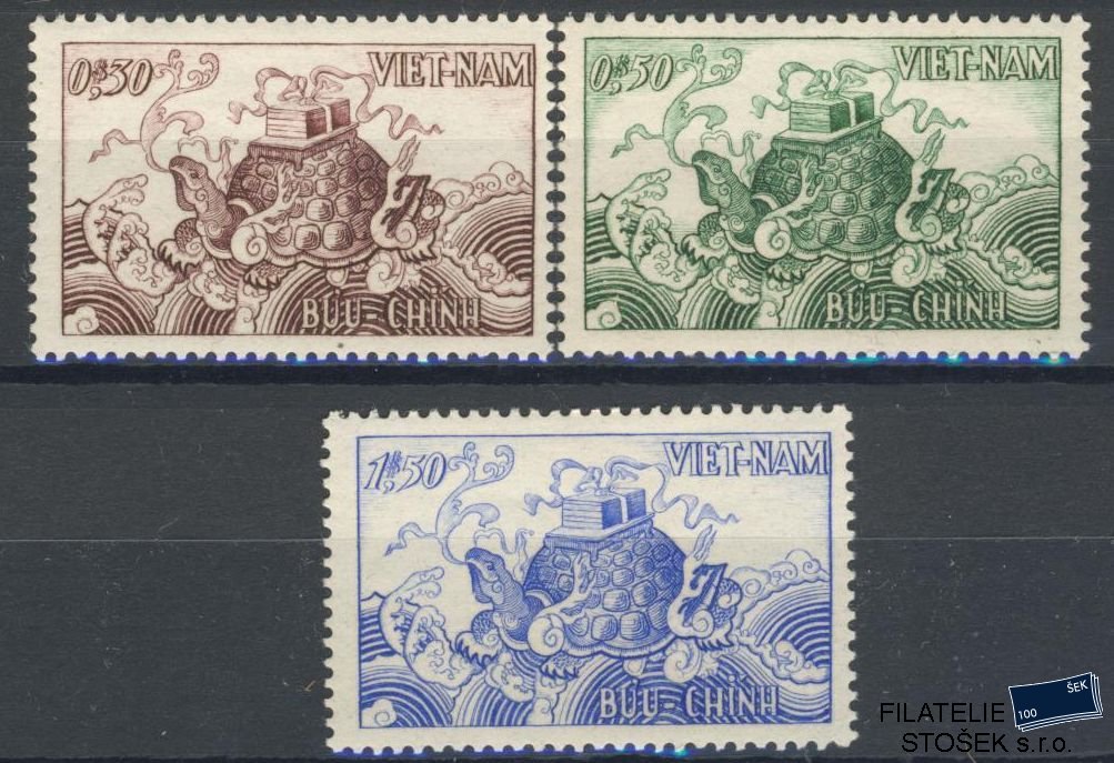 Vietnam Jižní známky Mi 98-100