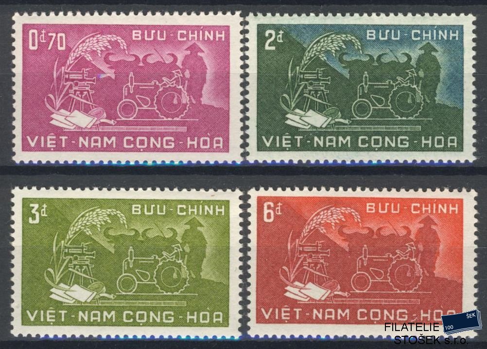 Vietnam Jižní známky Mi 184-87