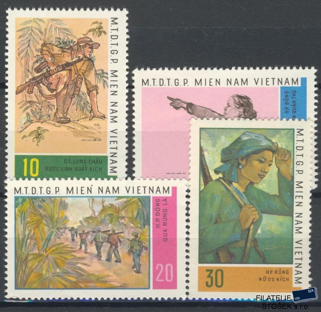Vietnam vydání pro Vietcong známky Mi 15-18