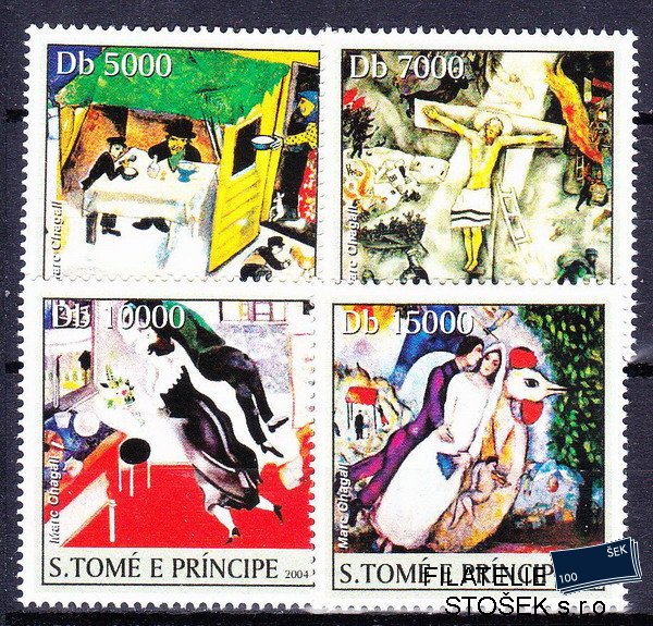 St.Thomas známky Mi 2543-6 Marc Chagall