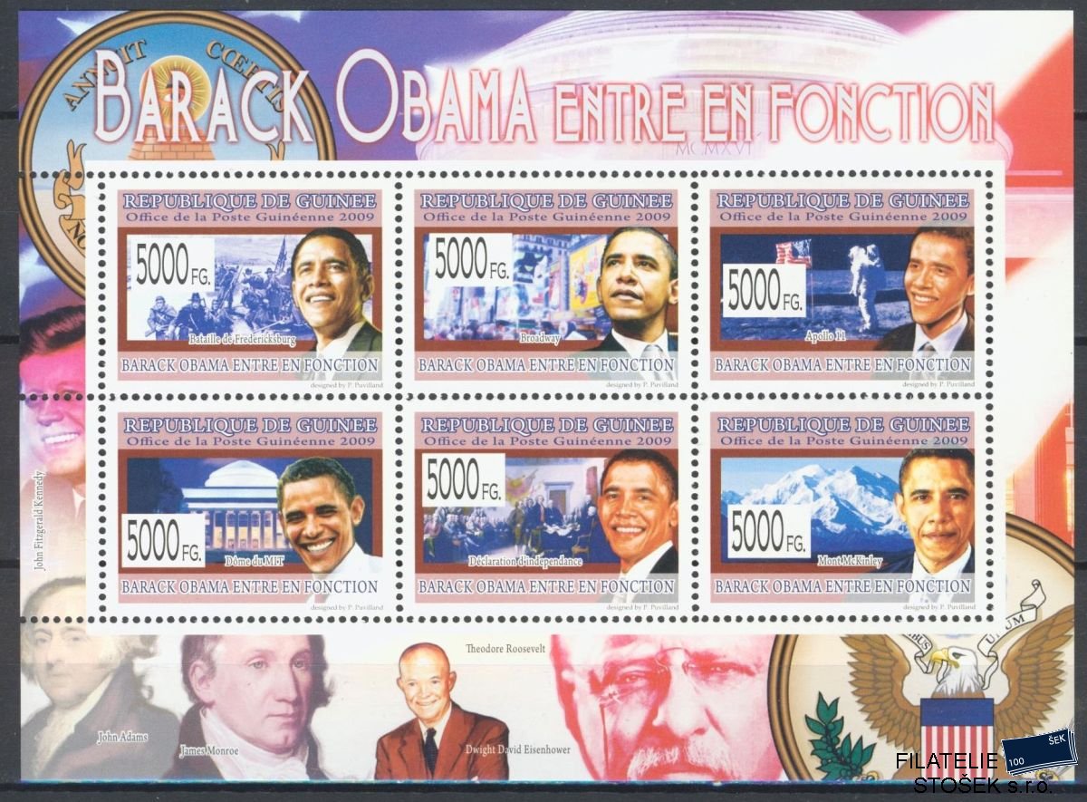 Guinea známky Mi 6034-9 prezidenti USA Barack Obama