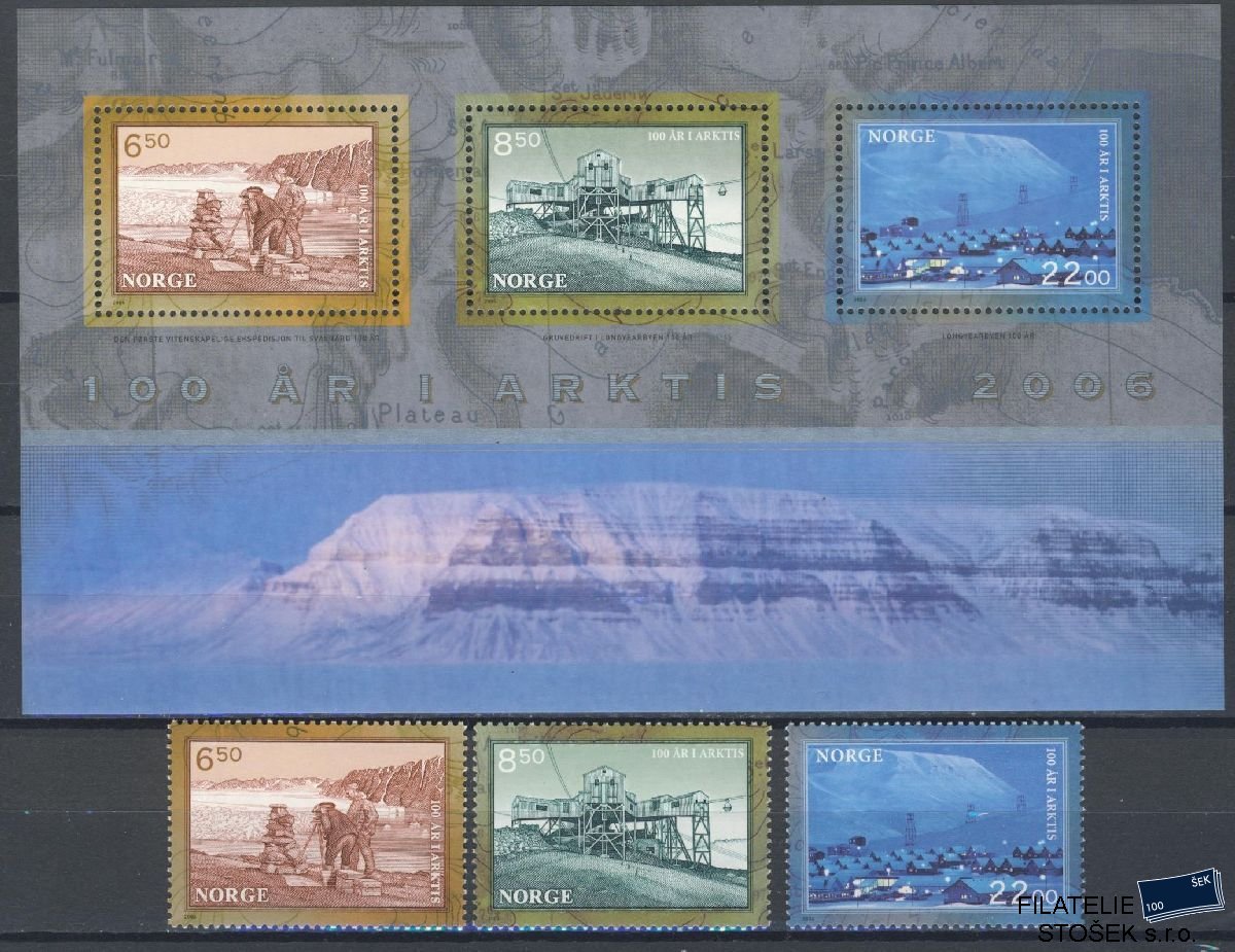 Norsko známky Mi 1578-80 + Bl 31