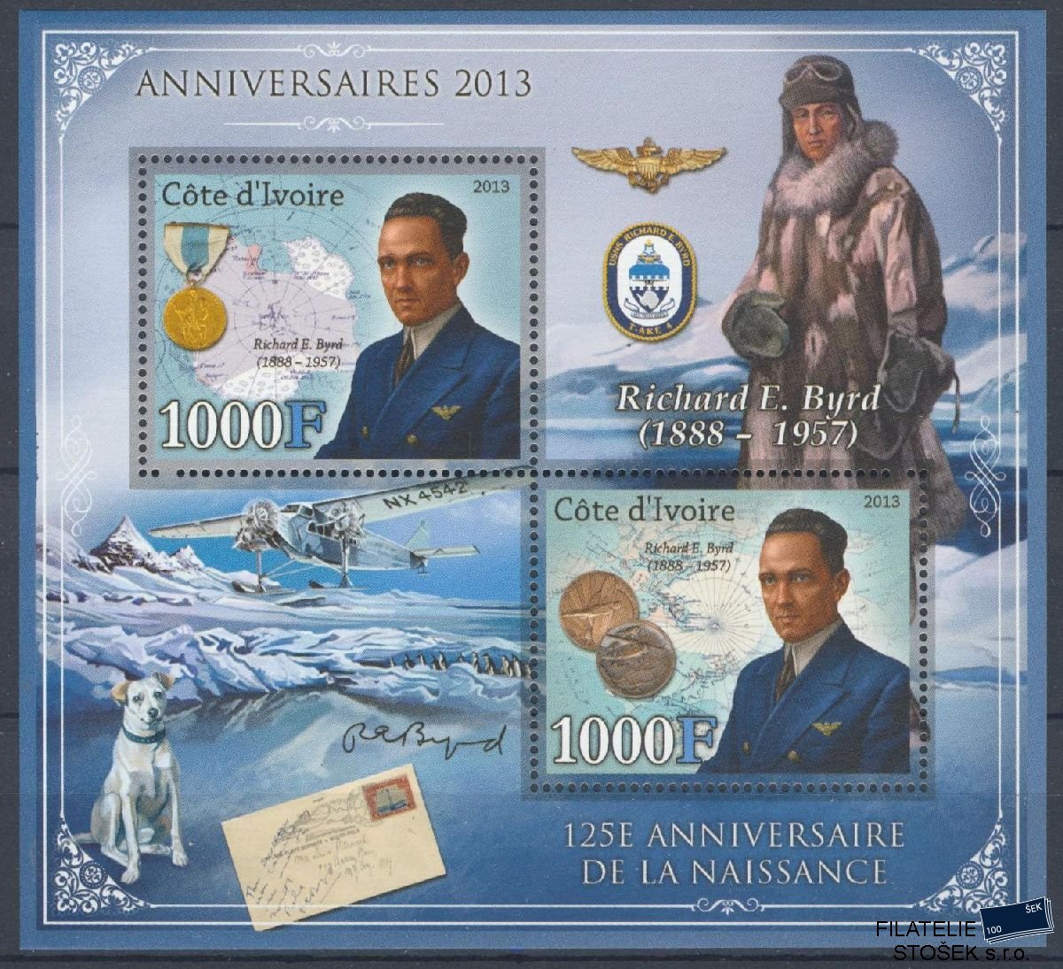Antarktica nevydané známky - Pobřeží Slonoviny - E. Byrd