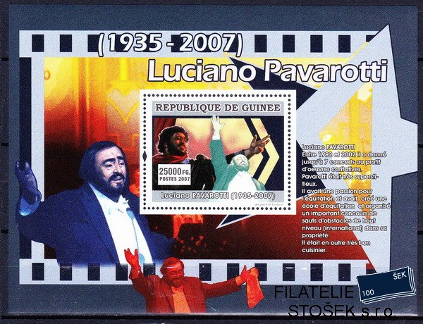 Guinea známky Mi 4933 - Bl.1306 Luciano Pavaroti