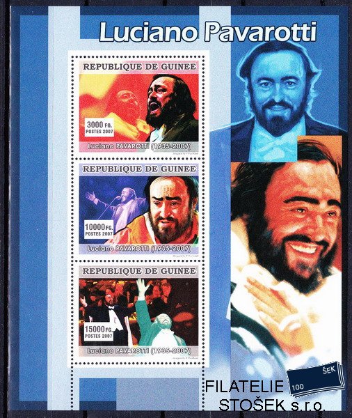 Guinea známky Mi 4911-3 Luciano Pavarotti