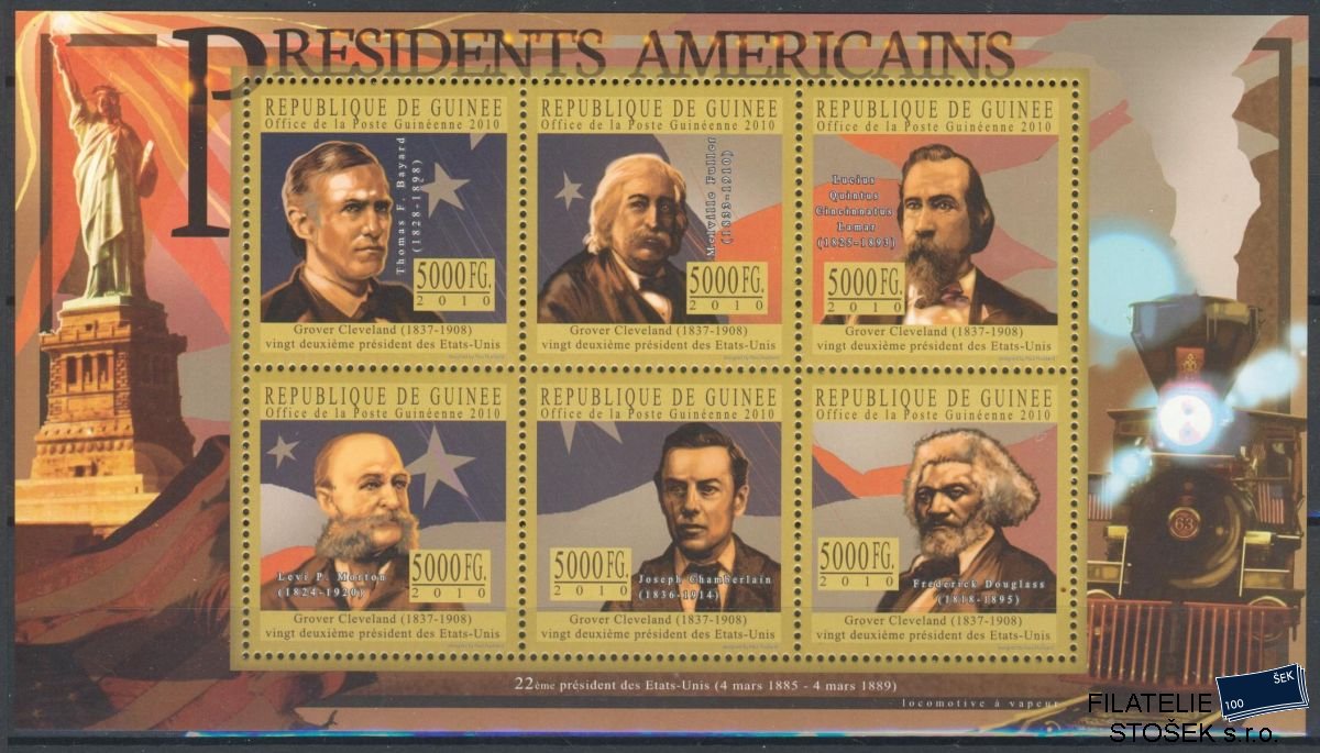 Guinea známky Mi 8042-7 prezidenti USA