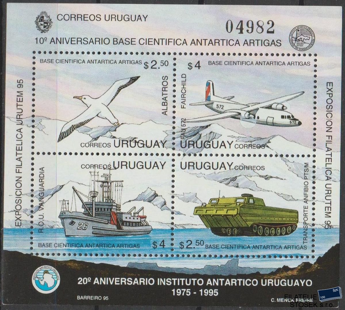 Uruguay známky Mi Blok 69