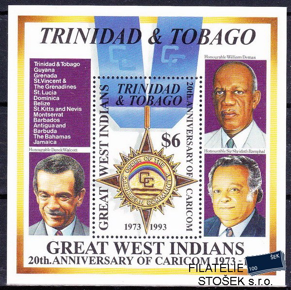 Trinidad známky Mi 0649 - Bl.43